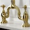 Kingston Brass Bridge Kitchen Faucet with Brass Sprayer, Brushed Brass KS7797PLBS - alternate 2